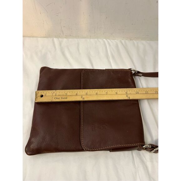 Vera Pelle Italy genuine leather brown crossbody - Picture 7 of 10